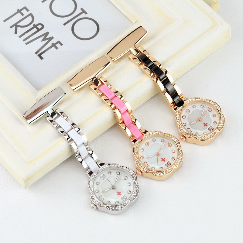 Luxury flower shaped medical nurse watch -5596